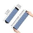 thumbnail image 3 of Women Men Athletic Socks Navy Digital Blue Camouflage Cushioned Quarter Ankle Socks, 3 of 7