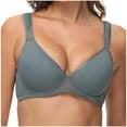 thumbnail image 1 of 2025 Women'swith Widened MediumShoulder Straps Thin Cup CompressionSponge Solid Color Summer Plus Size Sports T-Shirt Versatile, 1 of 9