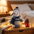 thumbnail image 4 of 2026 Christmas Indoor Home Decor Christmas Blue Fabric Snowman Doll Soft Stuffed Snowman Ornamen Tabletop Window Display Decoration Xmas Holiday Gift For Indoor Home Party Decor, 4 of 7