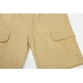 thumbnail image 7 of LittleSpring Big Boys Uniform Shorts with Elastic Waist Twill Cargo Shorts Lightweight Khaki Size 10-12, 7 of 7