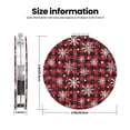 thumbnail image 3 of Uemuo Buffalo Plaid Snowflakes Print Compact Portable Pocket Makeup Mirror - Leather Cover, Elegant Travel Cosmetic Mirror for Purse, Pocket, and Handbag-Round Shape, 3 of 9