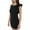 Black, variant on Women's Sleeveless Mini Cocktail Dress, One Shoulder Ruffle Bodycon Sexy Going Out Party, Spring Summer 2024(Black Small Size)