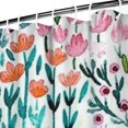 thumbnail image 3 of Pioneer Flower Floral Print Pattern Shower Curtain 84"x72" ,Bathroom Decorative Shower Curtains Set with 12 Hooks,Modern Waterproof Washable Shower Curtain, 3 of 6