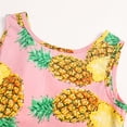 thumbnail image 4 of Nrmvnmi Toddler Girls Summer Seaside Beach Dress Pineapple Print Sleeveless Cotton Sling Dress Size 18 Months-6 Years, 4 of 9