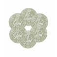 thumbnail image 7 of 13 Inch Round Placemats Set of 6, Sage Green Christmas Non Slip Heat Insulation PP Table Mats, Vintage Winter Xmas Snowflakes Washable Place Mats for Kitchen Dining Party Table Decor, 7 of 7
