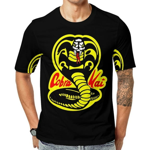Cobra Kai T-Shirt Full Print Short Sleeve Crew Neck Casual Novelty Graphic Tee Shirt Tops for Men Women 4XL
