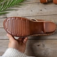 thumbnail image 5 of Brown Women'S Casual Baotou Sandals Featuring Thick Bottom Half Slippers Wedge Heels Design Comfortable Footwear For Leisure Activities, 5 of 9