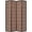 Walnut, variant on Legacy Decor 3-Panel Rattan Cane Webbing Insert Room Divider 71" High x 52" Wide