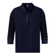 thumbnail image 3 of ZRBYWB Mens Shirts Men's Long Sleeve Zipper Shirts Regular Fit Casual Business Golfs Shirts For Men Spring Outfits Polo Shirts For Men, 3 of 9