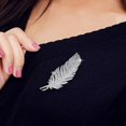 thumbnail image 2 of (Plata) Broche de plumas retro Broche decorativo Broche de plumas para mujer Broche para decorar ropa y accesorios, para la vida diaria, vacaciones, bodas, 2 of 5