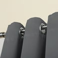 thumbnail image 2 of Quality Home Thermal Insulated Blackout Curtains - Stainless Steel Nickel Grommet Top - Dark Grey - 52"W x 72"L - (Set of 2 Panels), 2 of 3