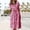 Red, variant on Women's Casual Dress Fashion Forward Short Sleeve Printed Round Neck Midi Dress for Everyday Style Red XL