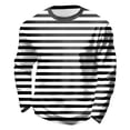 thumbnail image 4 of Girls Mardi Gras Shirts Carnival Striped Print Long Sleeve Trendy Casual Tops Lightweight Crewneck Soft Comfy Tops, 4 of 4
