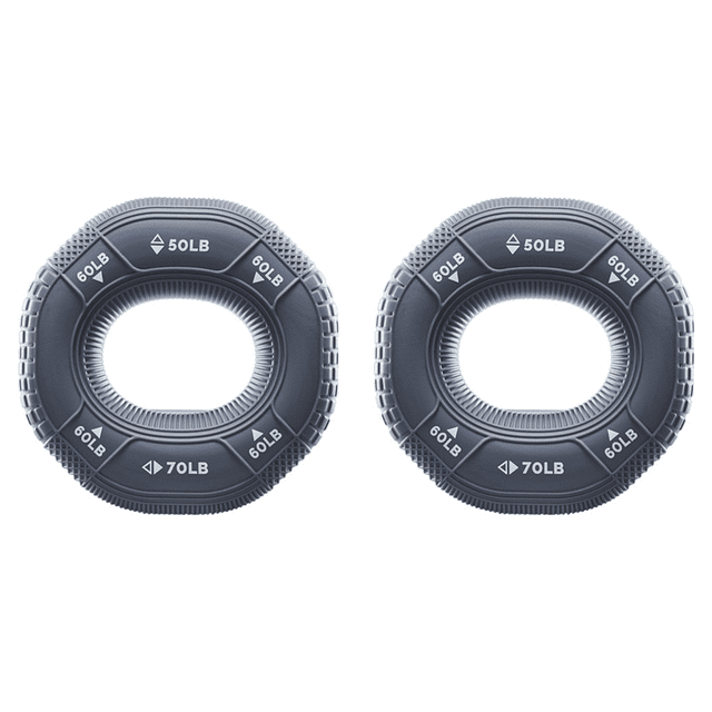 Pinza octogonal tres fuerzas fitness agarre silicona multifuerza anillo fuerza los dedos fuerza la palma ejercicio fuerza del brazo (gris) (50-60-70LB)