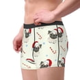 thumbnail image 2 of Gaeub Christmas Pug Dog Print Men's Boxer Briefs,Super Fit Boxer Briefs for Men,Quick-Dry Underwear with 4-Way Stretch-Medium, 2 of 5