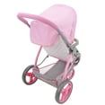 thumbnail image 5 of Cotton Candy Pink Doll Jogger Stroller in Grey Polka Dots, Fits Dolls Up to 24", 5 of 6