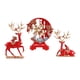 thumbnail image 1 of Estatuas de ciervos Pareja Figuras de renos Decorativas Sentadas De pie Ciervos nórdicos rojo, 1 of 9
