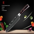 thumbnail image 3 of MDHAND 5 inch Kitchen Santoku Knives Laser Damascus Pattern Chef Knife Sharp Cleaver Slicing Utility Knives Tool, 3 of 5