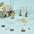 thumbnail image 4 of 12 juegos de colgantes de tubo de vidrio transparente con accesorios. Dijes de viales de vidrio huecos de 4,5 x 2,5 cm con base de latón para collares y creación de bisutería., 4 of 5