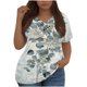 thumbnail image 1 of Mujeres Tops Casual Manga Corta V-Cuello Botón Decoración Plisado Blusa para Más Tamaño L-5xl, 1 of 3
