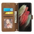 thumbnail image 4 of Dteck Hang Rope Wallet Case Compatible with Samsung Galaxy S21 Ultra 6.8 inch PU Leather with Full Protection Kickstand Shockproof Card Slot Magnetic Case.Brown, 4 of 6