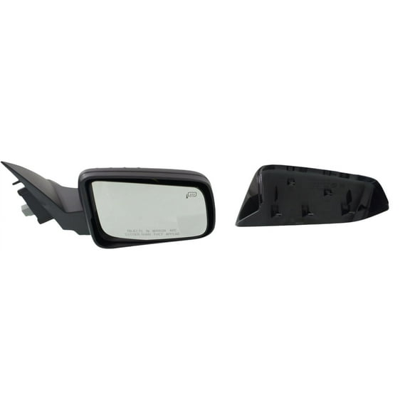 MIRROR Compatible For 2008-2011 Ford Focus Right Passenger Heated Power Glass With 1 Paintable and Textured Black Cap