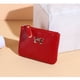 thumbnail image 1 of Monedero de mujer con cremallera de lichi, de piel suave, monedero, cartera, marea, 1 of 6