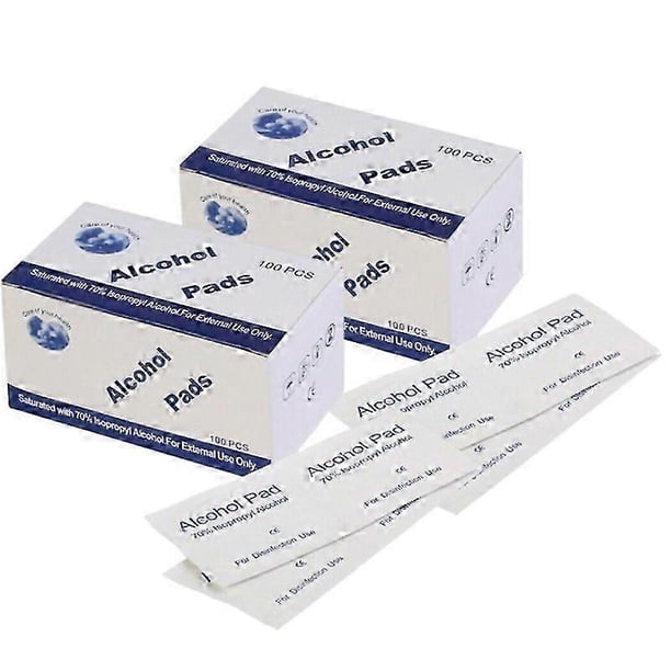 Alcohol Pad Disinfectant Wipes Disinfection Piercing 75% Alcohol Wipe Pad Pack for Glass Nail Sterilization Cotton 200pcs
