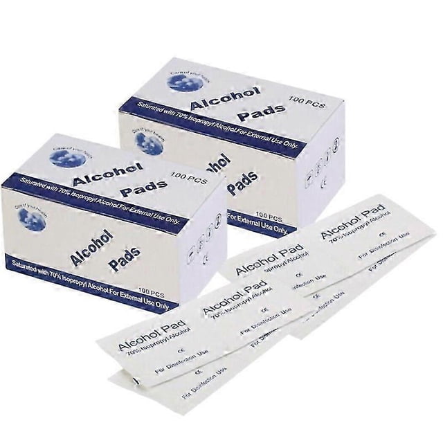 Alcohol Pad Disinfectant Wipes Disinfection Piercing 75% Alcohol Wipe Pad Pack for Glass Nail Sterilization Cotton 200pcs