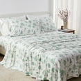thumbnail image 6 of Velvet Plush Fleece Printed 4-Piece California King Sheet Set, Wild Acres - Sage, 6 of 6