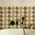 thumbnail image 2 of Mi Alma Vintage Rhombus Rustic Brown Gold Peel & Stick Tiles - Vinyl Backsplash 8x8, 2 of 8