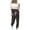 Black, variant on 2 Piece Sets for Women Shorts Casual Older Two Piece Sets for Women Fall Pants Women'S Round Neck Long Sleeve Top   Pants Color Blocking Home Sports Casual Yoga Suit