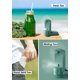 thumbnail image 3 of Ventilador de bolsillo (verde), mini ventilador portátil de mano, ventilador de niebla, recargable por USB, personal, plegable y silencioso con banco de energía para oficina/viajes Rojo Verde Cocina, Decoración y Otros, 3 of 5