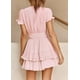 thumbnail image 2 of Vestido PRETTYGARDEN Verano 2025 Escote en V Lazo Rosa Talla Grande, 2 of 5