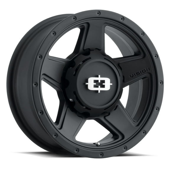 16x6 Vision Off-Road 390 Empire Satin Black Wheel 6x5.5 (0mm)
