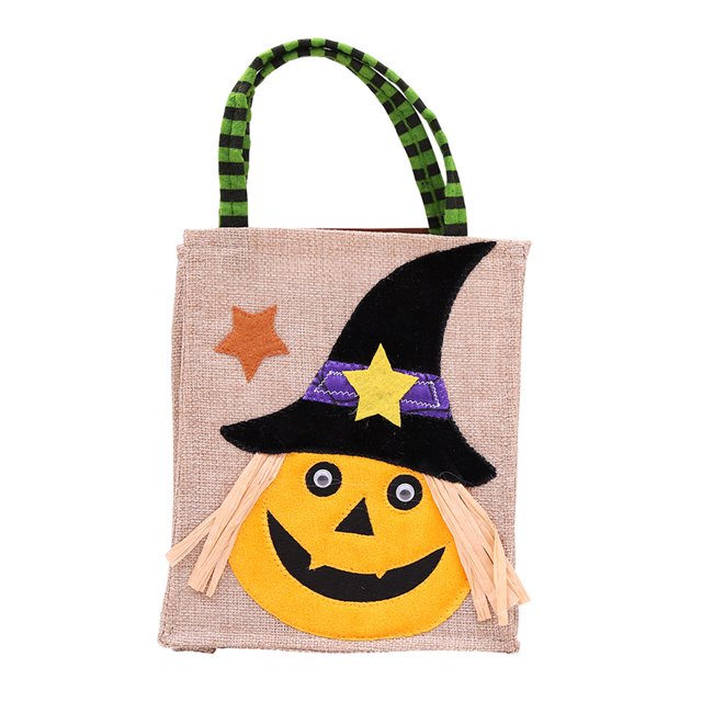 goowrom Décoration de Sac à Main Halloween avec Accessoire de Lin de Modèle de Vacances