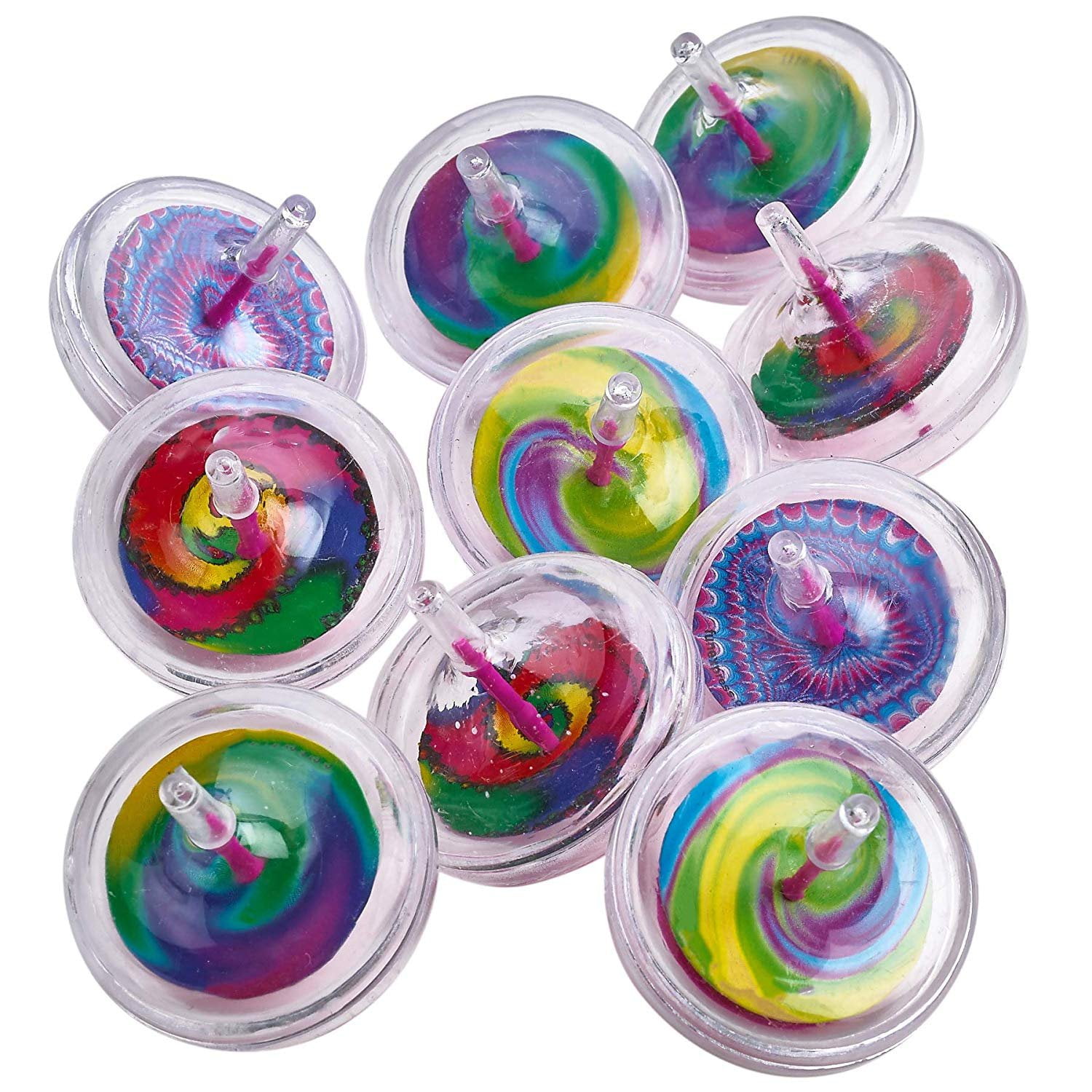 144 1" Plastic Swirl Spinning Tops