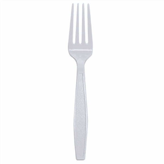 Karat PS Plastic Extra Heavy Weight Disposable Forks, White, 1000 Count