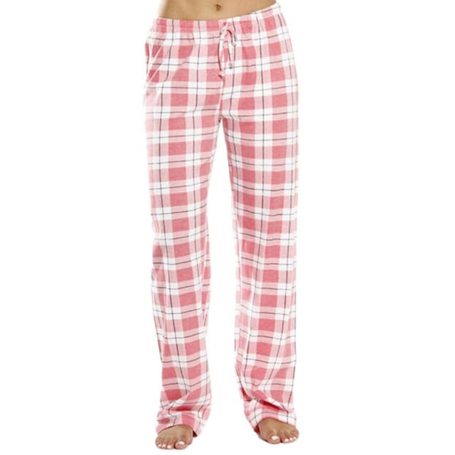 Innerwin Palazzo Pants Wide Leg Ladies Pajamas Bottoms Holiday Drawstring Lounge Pink M