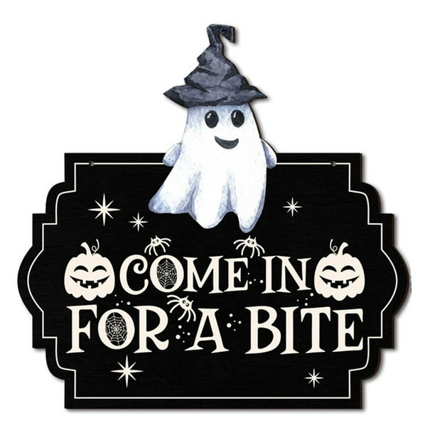 40 Letrero de madera para casa, adornos colgantes con tema de Halloween para decoración de fiesta en el árbol del hogar
