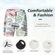 thumbnail image 3 of Balery Stamp Set Collection Bañador para hombre, shorts de playa de secado rápido con entrepierna y forro de compresión-XX-Large, 3 of 6
