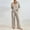 Khaki, variant on Women's 2 Piece Lounge Sets Casual Fall Travel Outfits Fashion Wide Leg Tracksuit Cozy Sweatsuits Coffee L