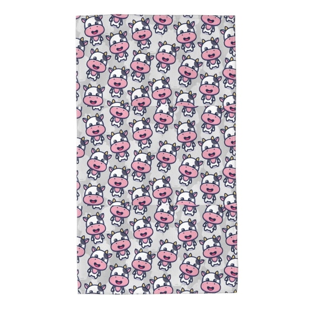 Balery Baby Cow Toalla de Microfibra Premium con Estampado – 27.5x16 pulgadas, Alta Absorción, Suave y Aterciopelada, Secado Rápido