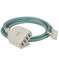 thumbnail image 4 of 360 Electrical Habitat Braided USB Extension Cord With 4.8A 4-Port USB (Poppy Fields, 6'), 4 of 42