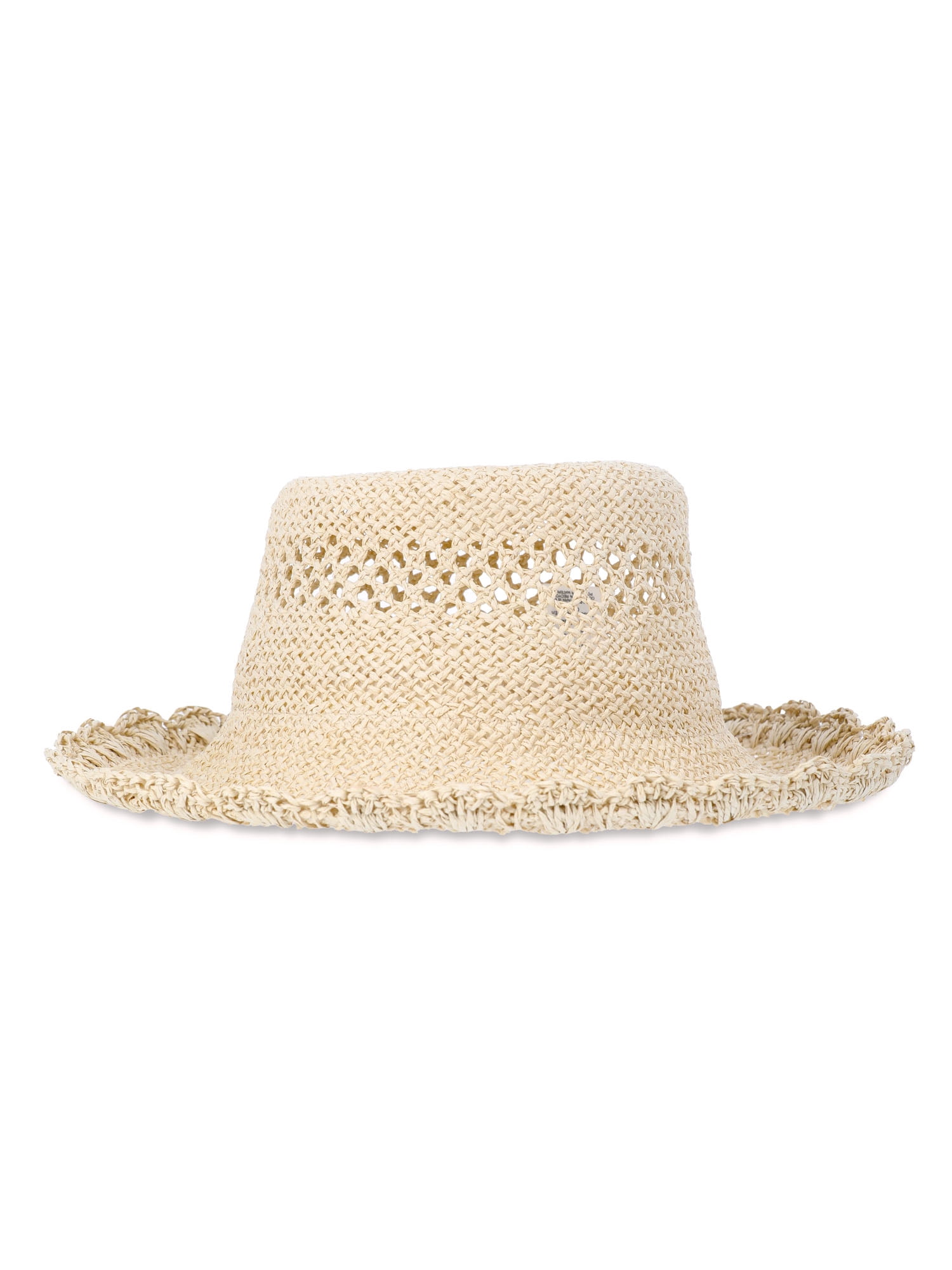 Time and Tru Women’s Handmade Paper Straw Bucket Hat, One Size