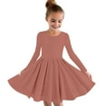 thumbnail image 2 of JUSLIO Girls Dresses Girls Clothing Long Sleeve Ruched Winter Girl Dresses Girls Clothing Casual Holiday Party Dresses, 2 of 9