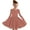 Z1-Watermelon Red, variant on Cowsor Girls' Solid Color A-Line Dress – Long Sleeve (4-14Y)