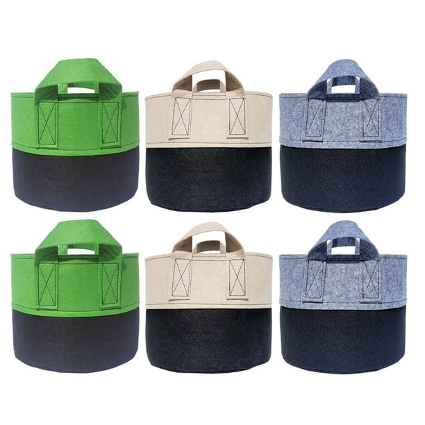 KAKOWELY 6 bolsas de cultivo de plantas, bolsas de fieltro para viveros, bolsas de mano para plantas, bolsas para cultivo de vegetales.