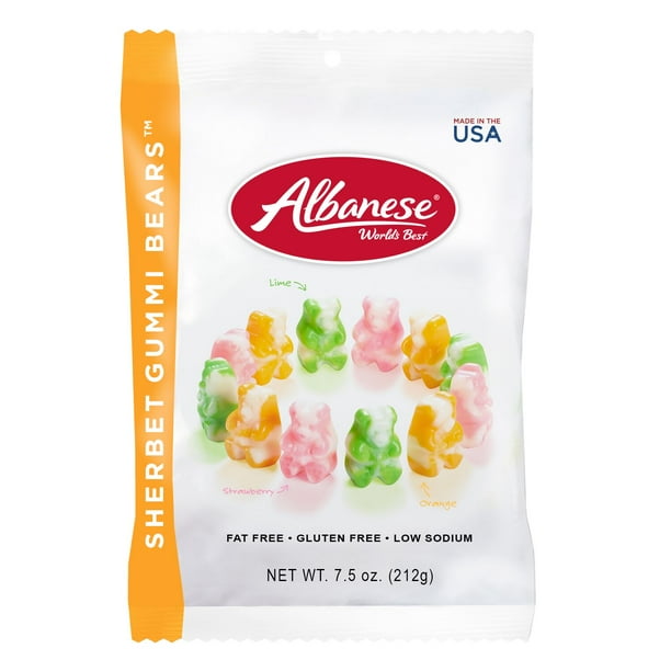 Albanese, Sherbet Gummi Bears, 7.5 Oz