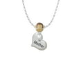 thumbnail image 2 of Delight Jewelry Silvertone Large ''Mother'' Heart with Clear Crystal Mia Monkey Charm Necklace, 2 of 4